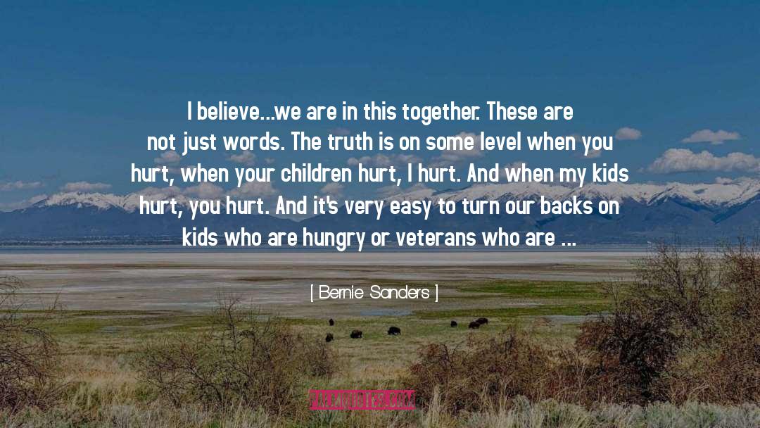 Backs quotes by Bernie Sanders