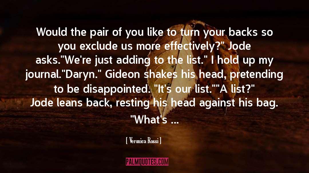 Backs quotes by Veronica Rossi