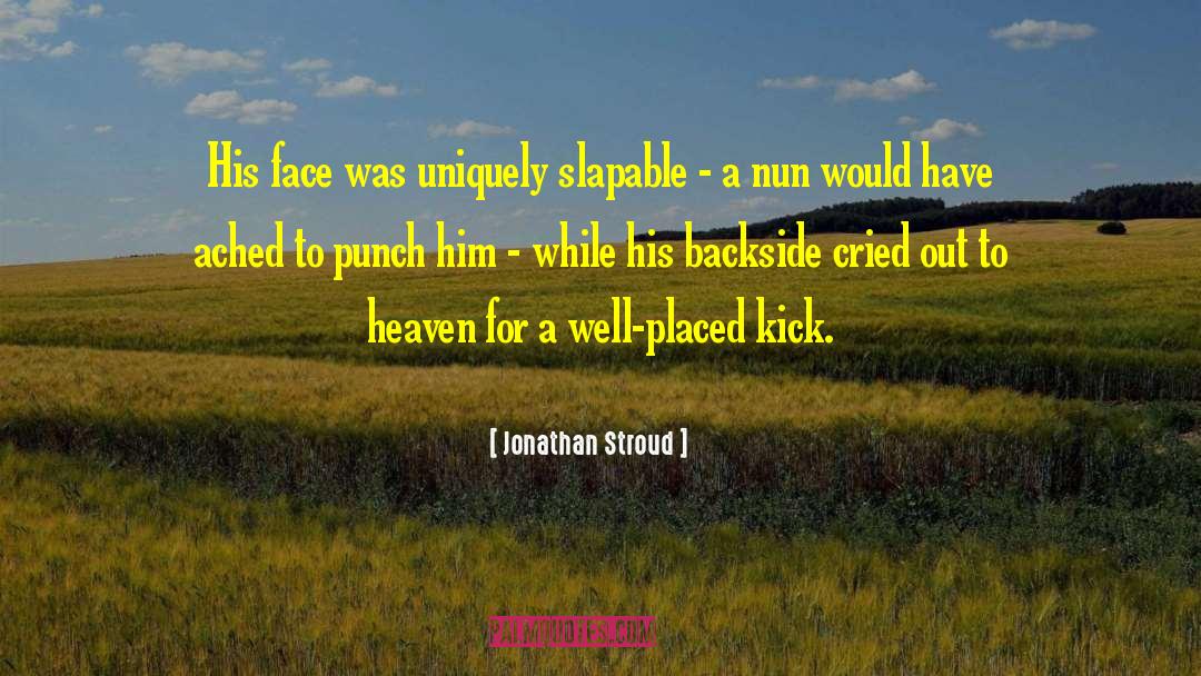 Backside quotes by Jonathan Stroud