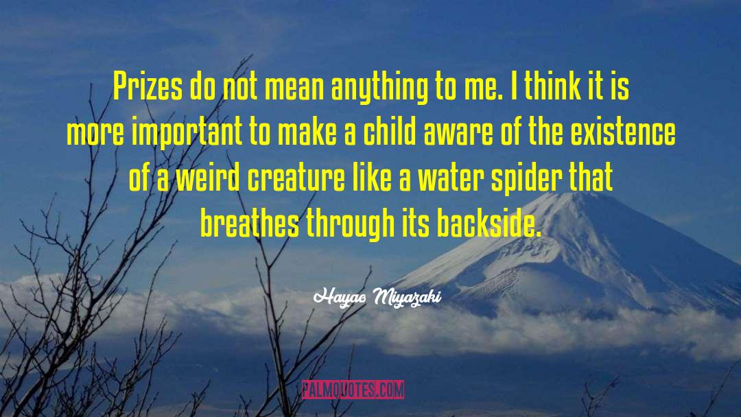 Backside quotes by Hayao Miyazaki