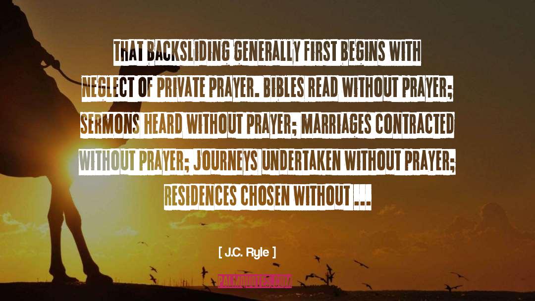 Backsliding quotes by J.C. Ryle