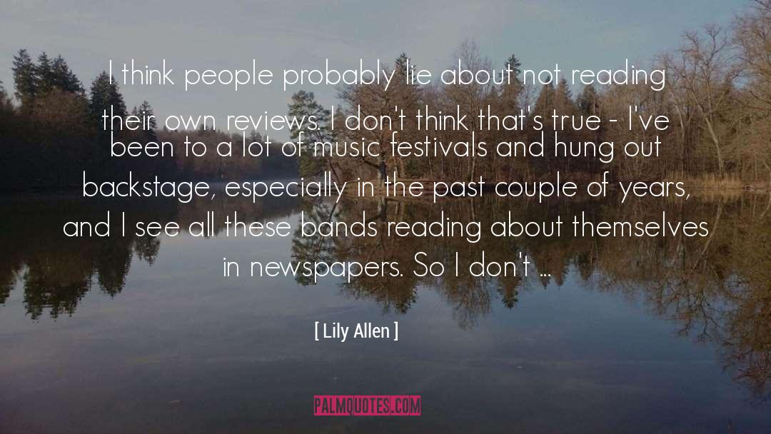 Backstage quotes by Lily Allen