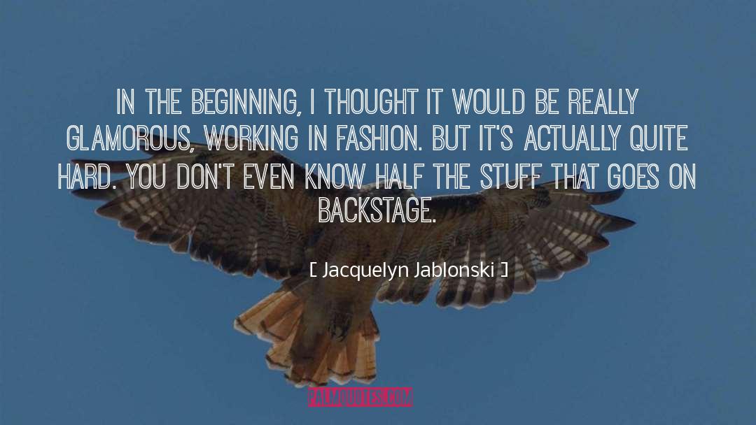 Backstage quotes by Jacquelyn Jablonski