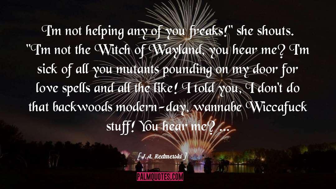Backwoods quotes by J.A. Redmerski