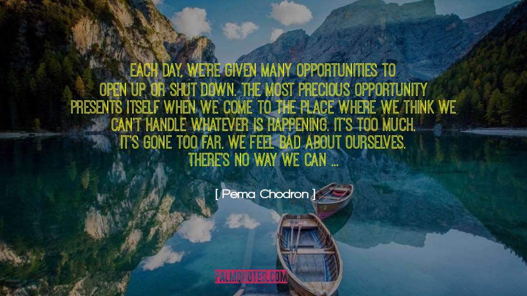 Bad Day Life quotes by Pema Chodron