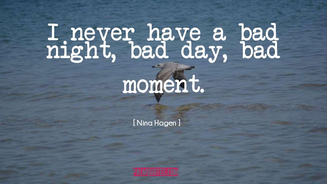 Bad Day quotes by Nina Hagen