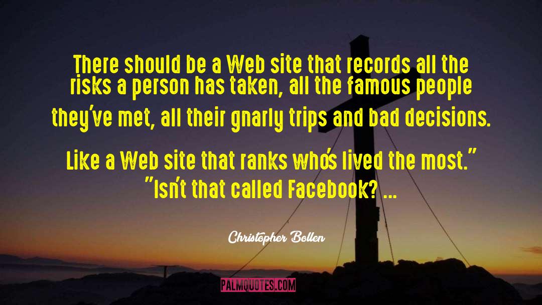 Bad Facebook quotes by Christopher Bollen