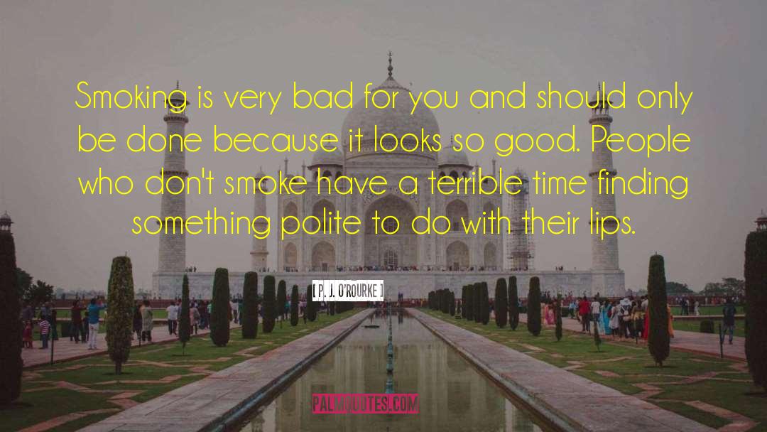 Bad For You quotes by P. J. O'Rourke