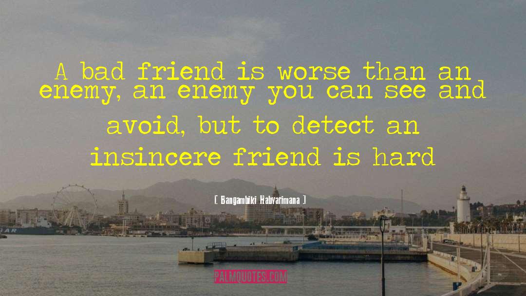 Bad Friendship quotes by Bangambiki Habyarimana