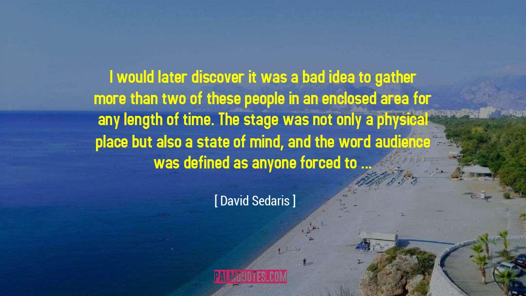 Bad Idea quotes by David Sedaris