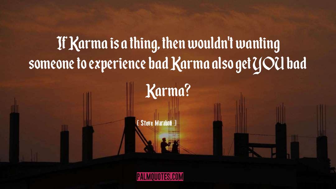 Bad Karma quotes by Steve Maraboli
