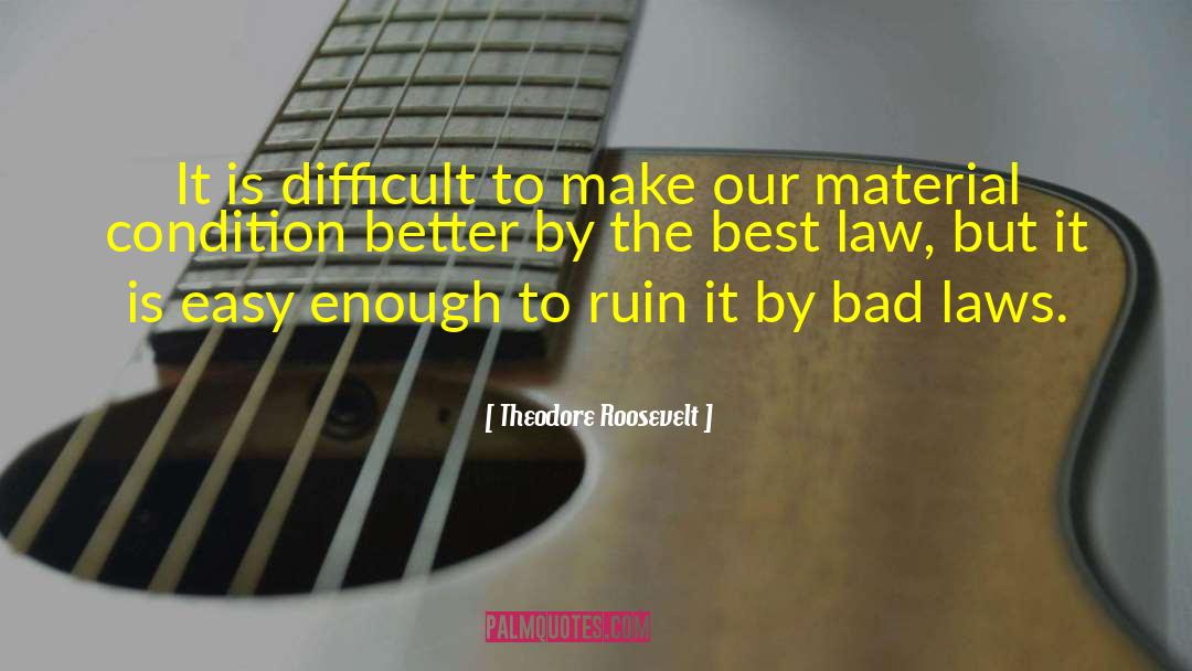 Bad Laws quotes by Theodore Roosevelt
