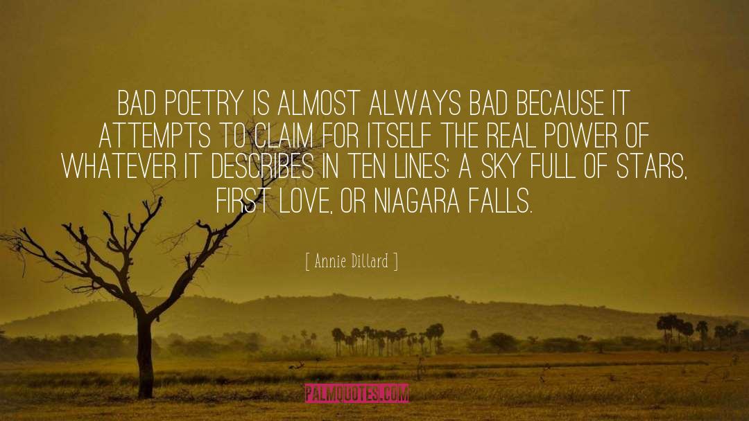 Bad Poetry quotes by Annie Dillard