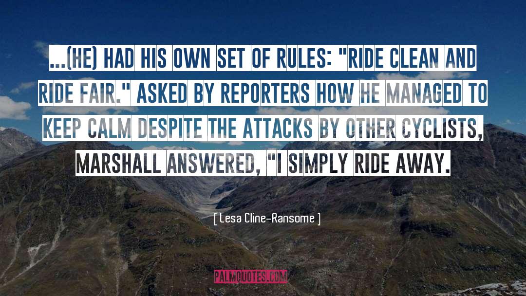 Bad Sportsmanship quotes by Lesa Cline-Ransome