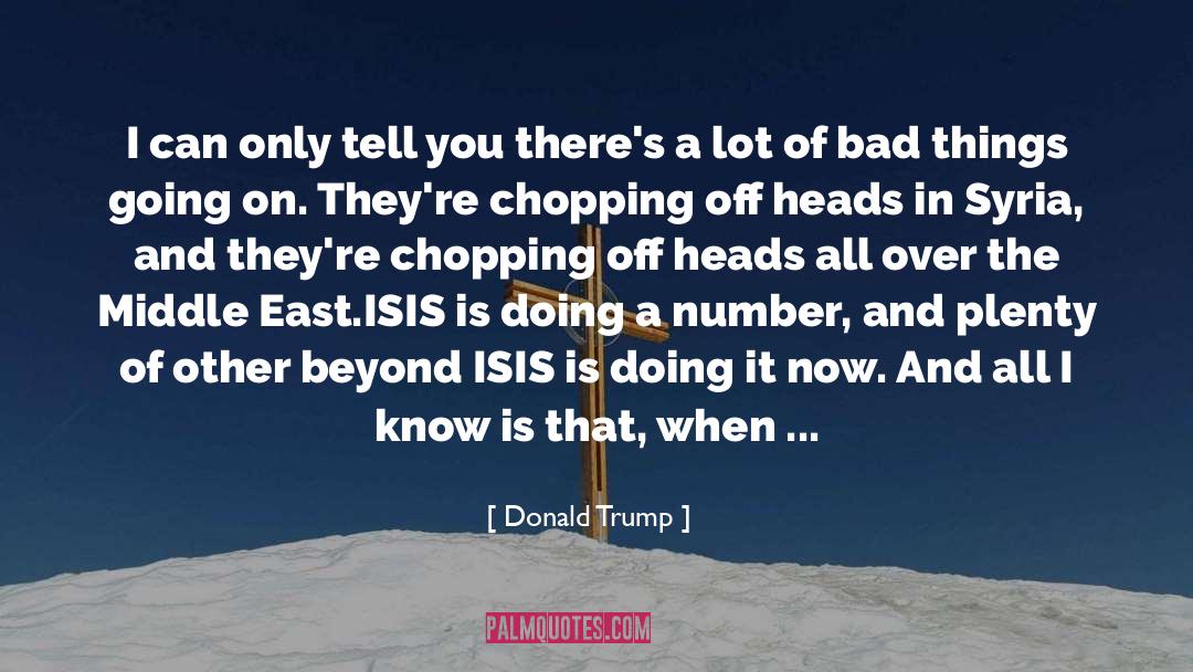 Bad Things quotes by Donald Trump