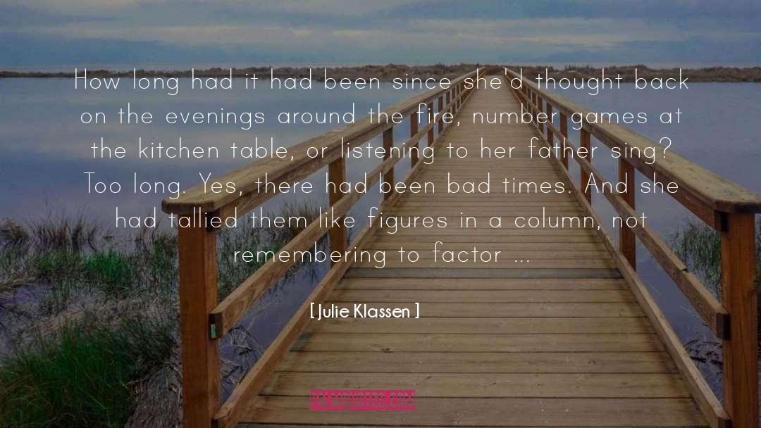 Bad Times quotes by Julie Klassen