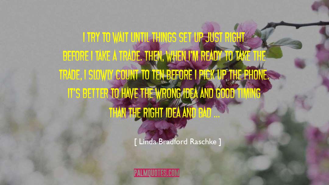 Bad Timing quotes by Linda Bradford Raschke