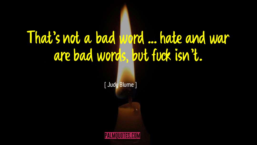 Bad Word quotes by Judy Blume