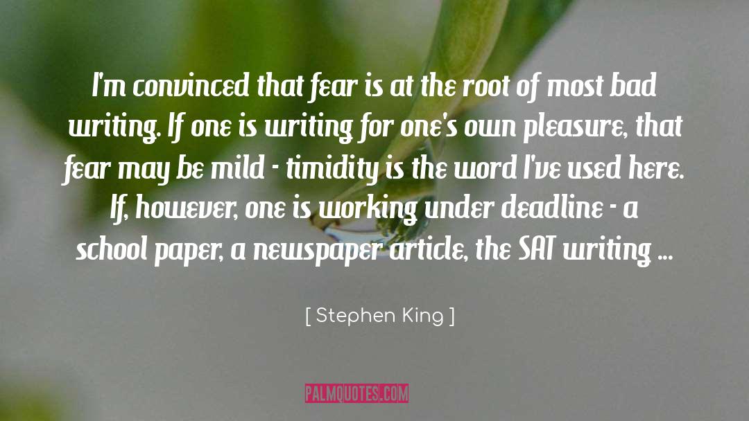 Bad Writing quotes by Stephen King