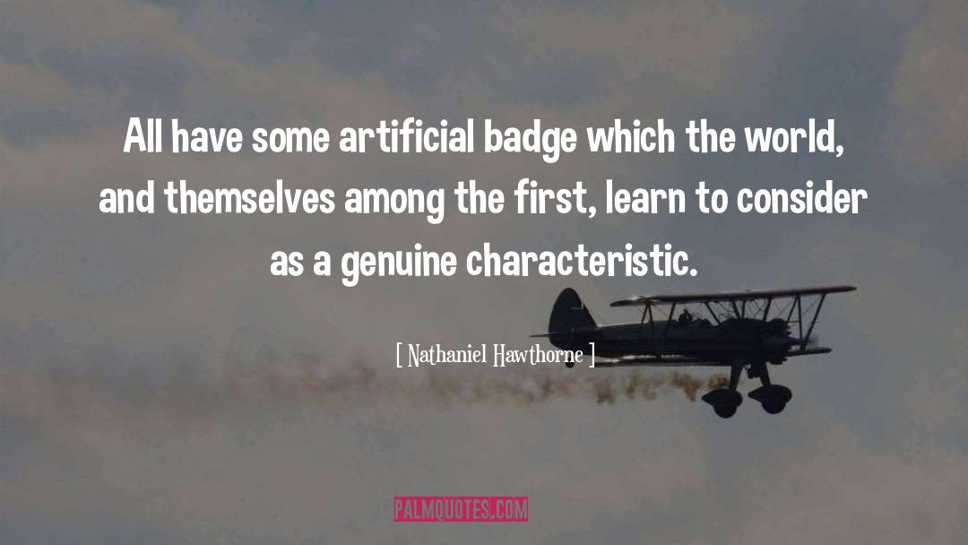 Badge quotes by Nathaniel Hawthorne