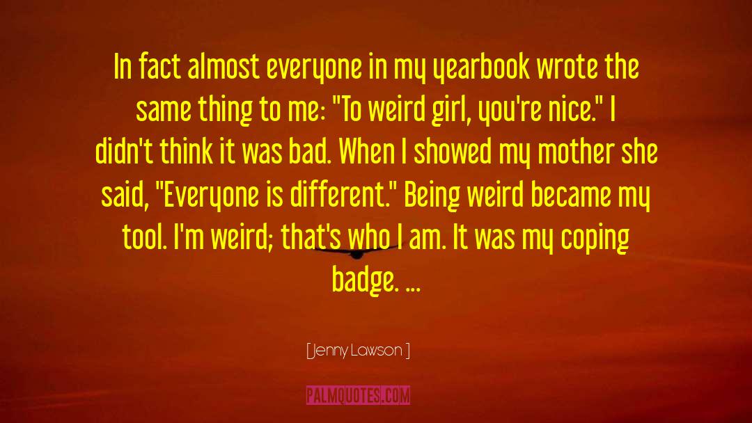 Badges quotes by Jenny Lawson