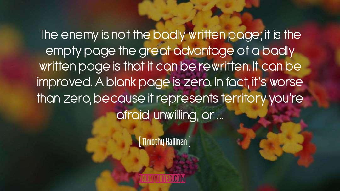 Badly Written quotes by Timothy Hallinan