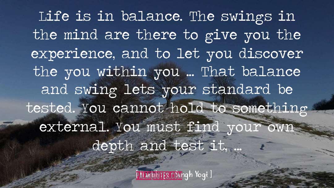 Balance quotes by Harbhajan Singh Yogi