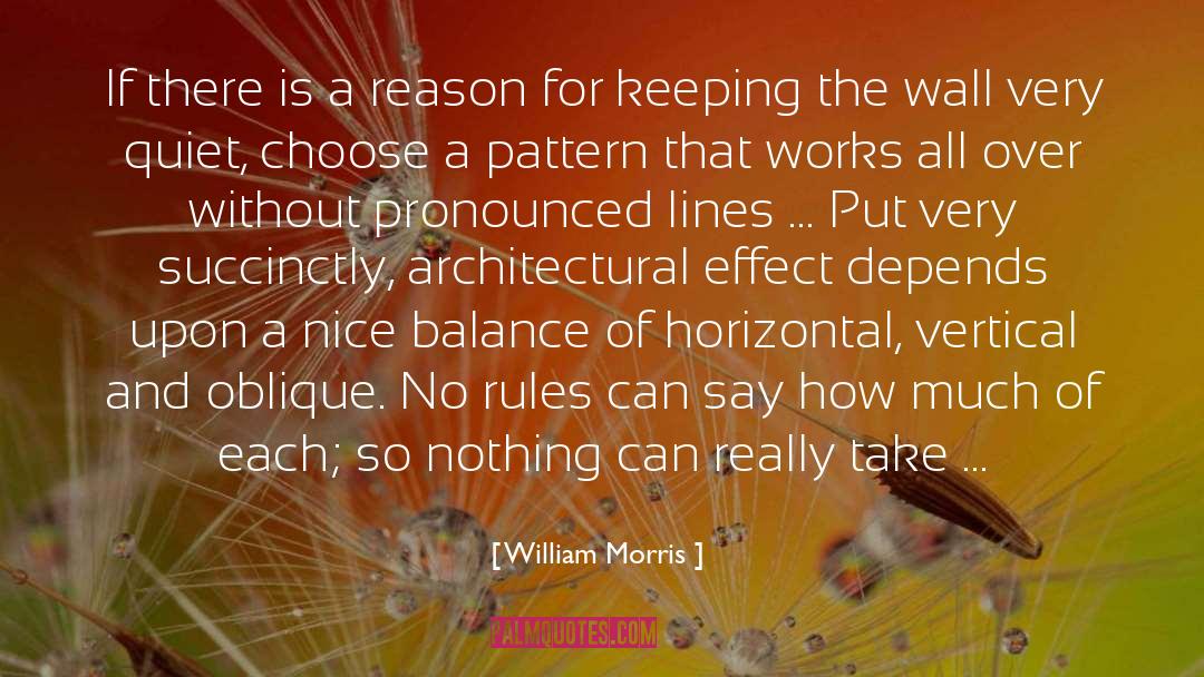 Balance quotes by William Morris