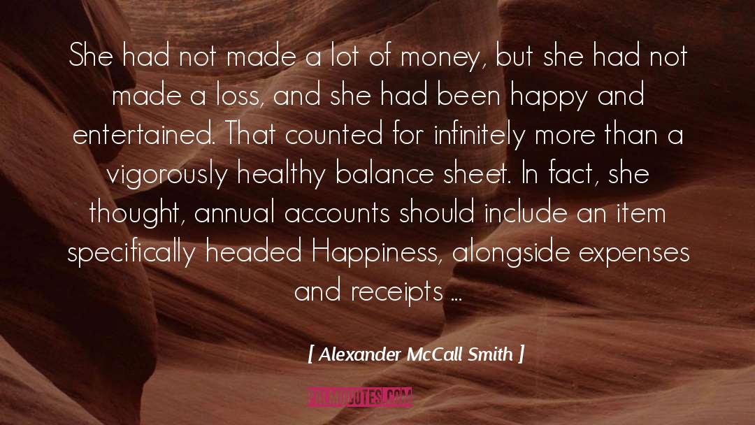 Balance Sheet quotes by Alexander McCall Smith