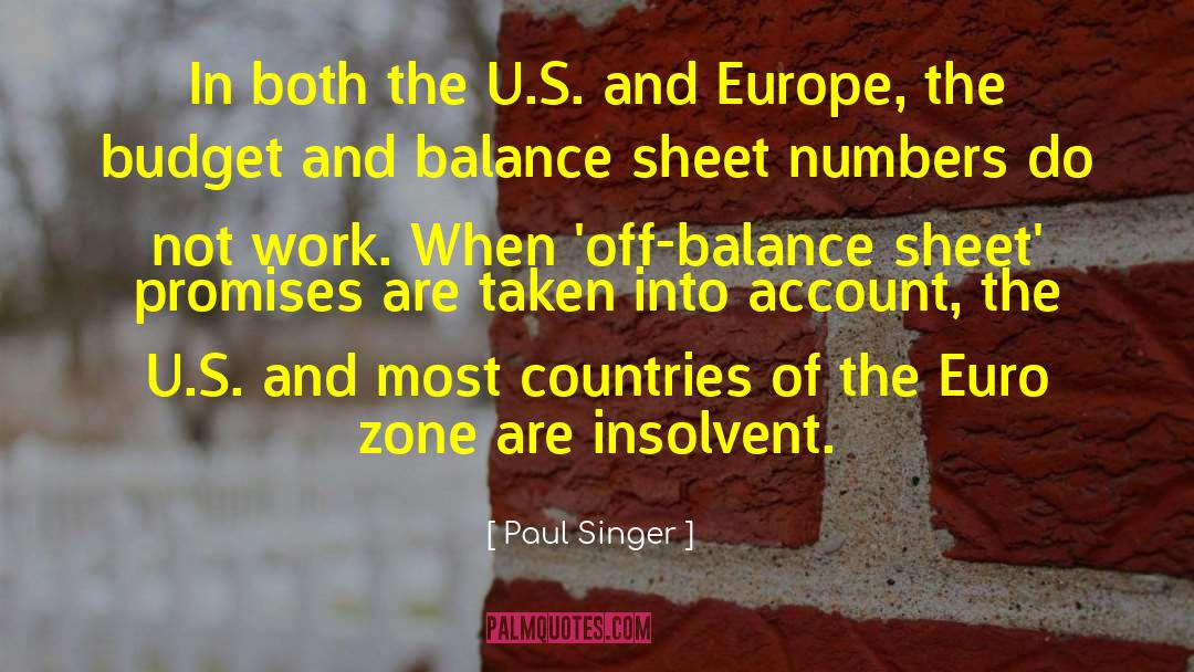 Balance Sheet quotes by Paul Singer