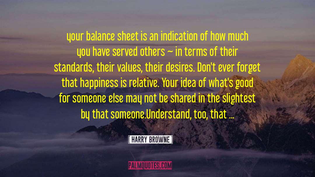 Balance Sheet quotes by Harry Browne