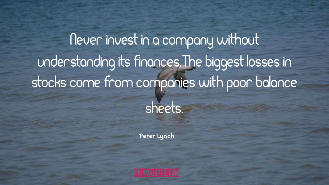 Balance Sheets quotes by Peter Lynch