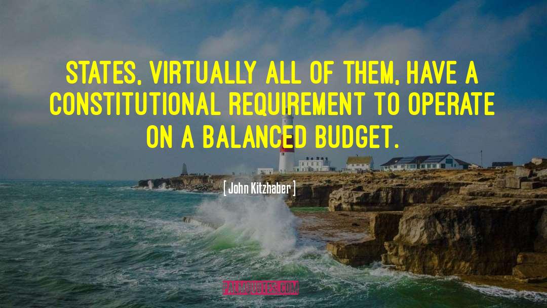 Balanced Budget quotes by John Kitzhaber