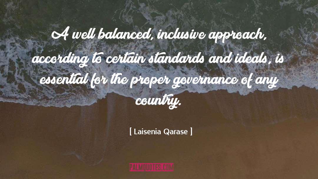 Balanced quotes by Laisenia Qarase