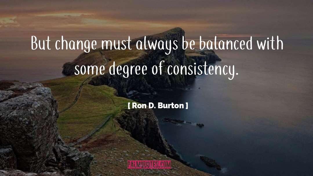 Balanced quotes by Ron D. Burton