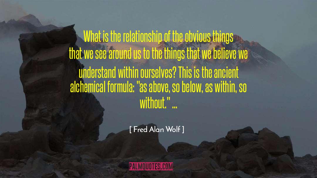 Balanced Relationship quotes by Fred Alan Wolf