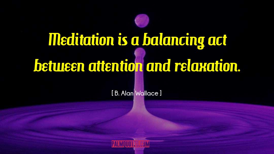 Balancing Act quotes by B. Alan Wallace