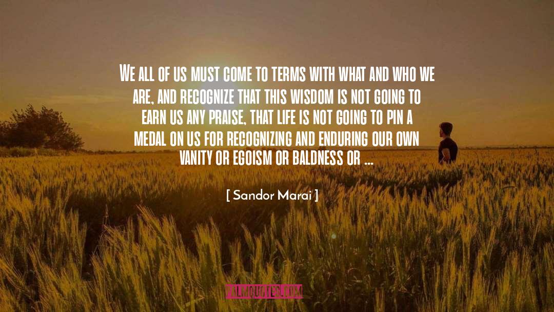 Baldness quotes by Sandor Marai