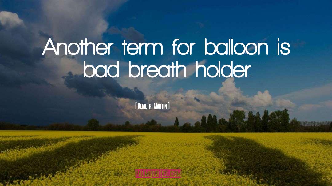 Balloon quotes by Demetri Martin