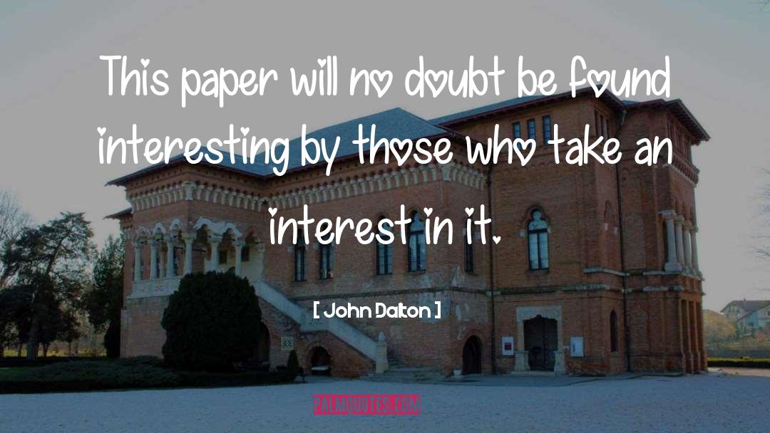 Ballot Paper quotes by John Dalton