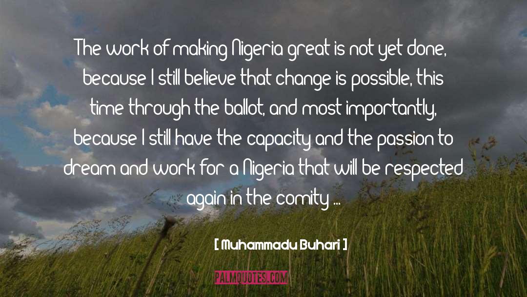 Ballot quotes by Muhammadu Buhari