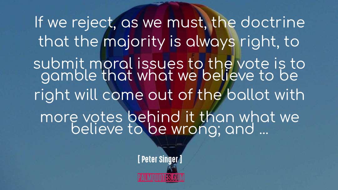 Ballot quotes by Peter Singer