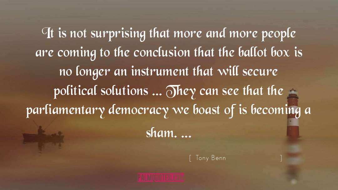 Ballot quotes by Tony Benn