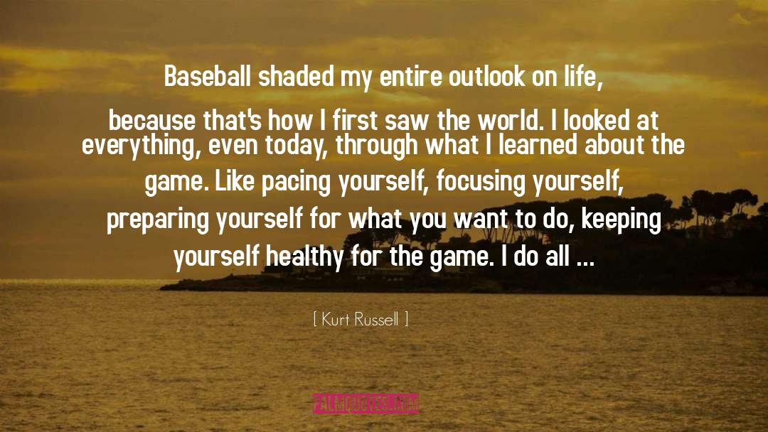 Ballplayer quotes by Kurt Russell