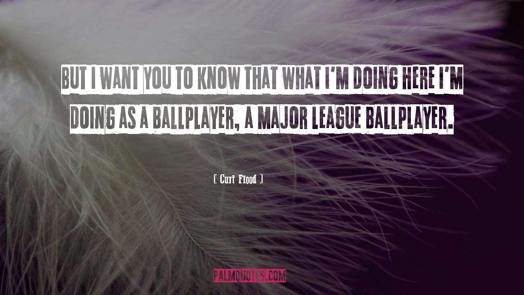 Ballplayer quotes by Curt Flood