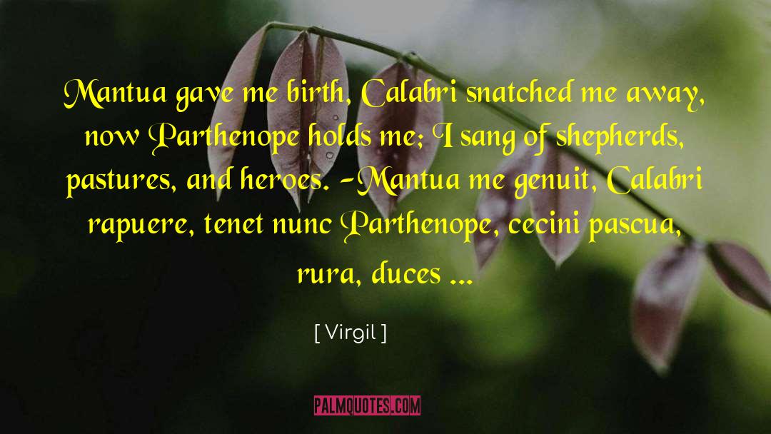 Baltera Birth quotes by Virgil