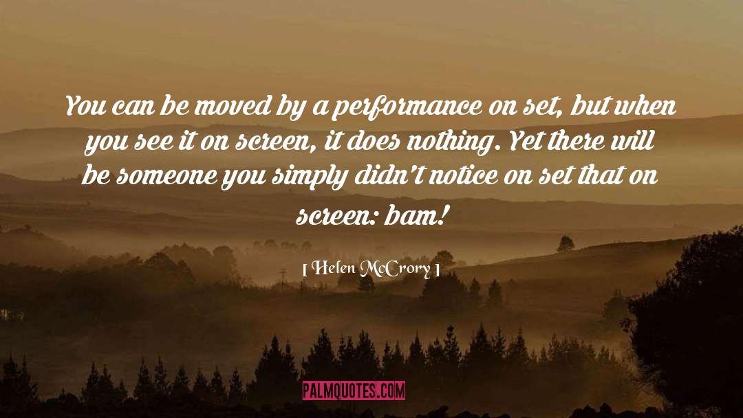 Bam quotes by Helen McCrory