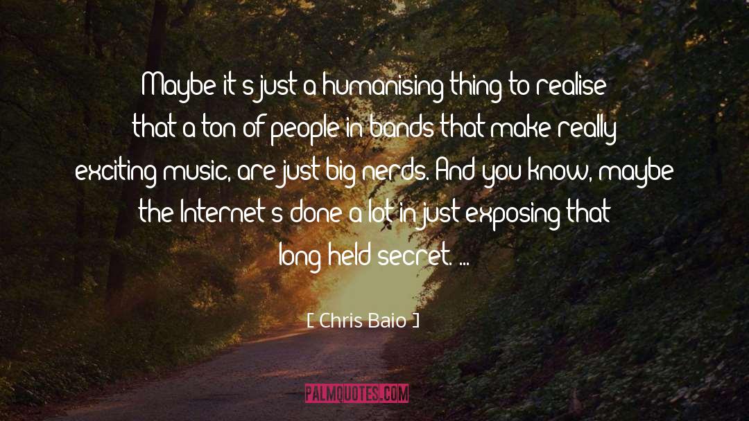 Band quotes by Chris Baio