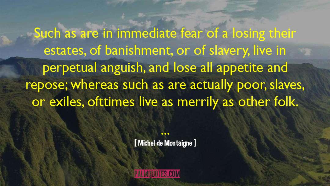 Banishment quotes by Michel De Montaigne