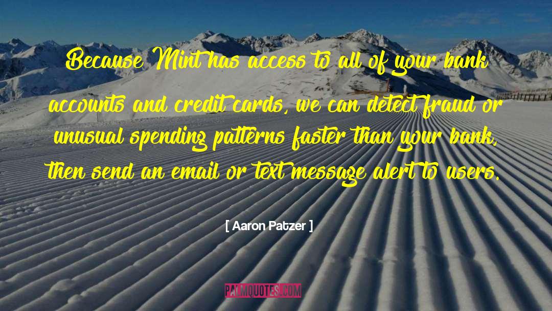 Bank Accounts quotes by Aaron Patzer